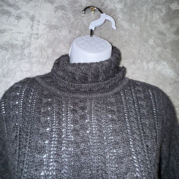 Peruvian Connection Baby Alpaca Silk Cable Knit Sweater Dress Sz XS Maxi - Picture 3 of 9